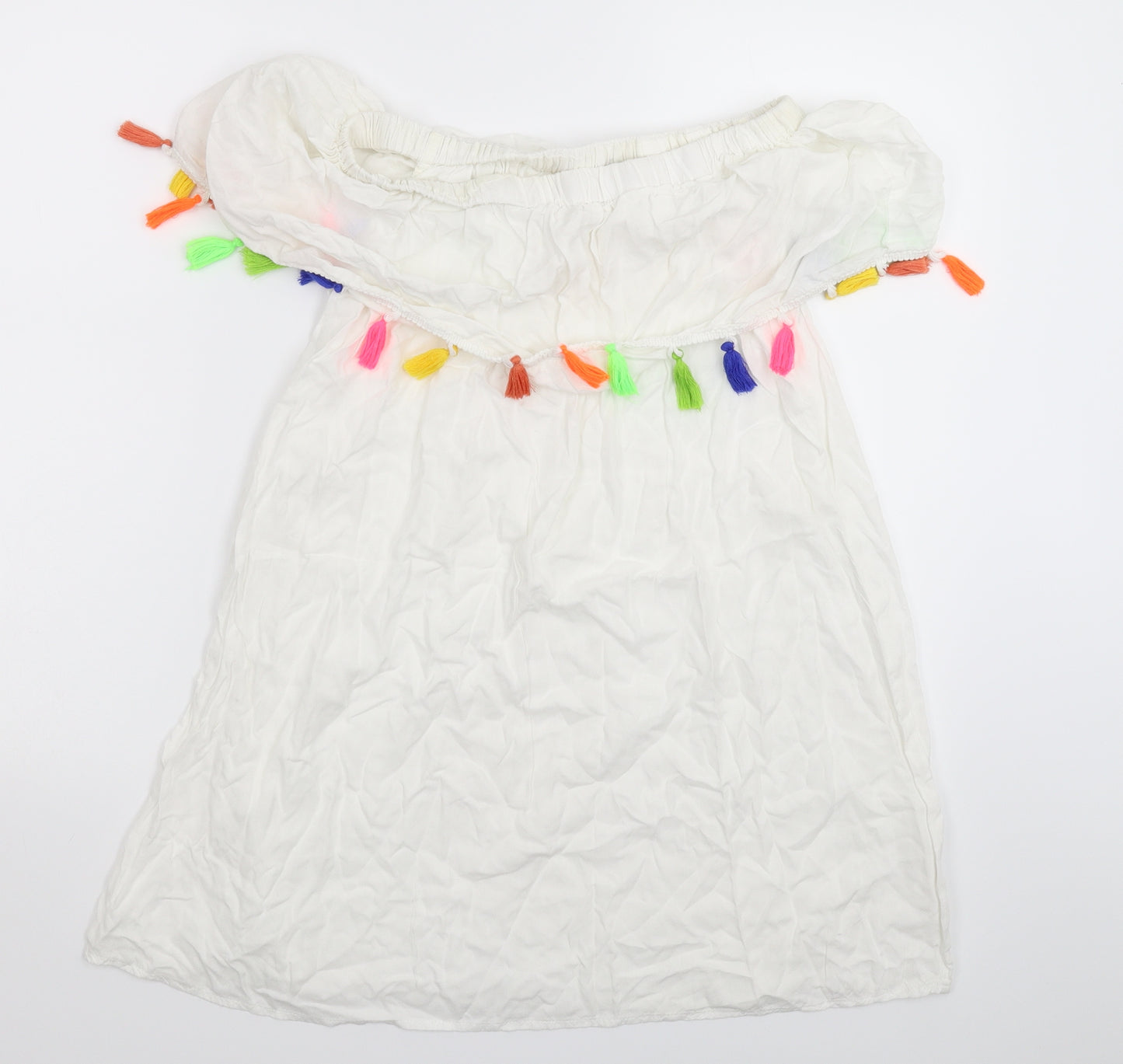 Boohoo Womens White   Basic Blouse Size 8