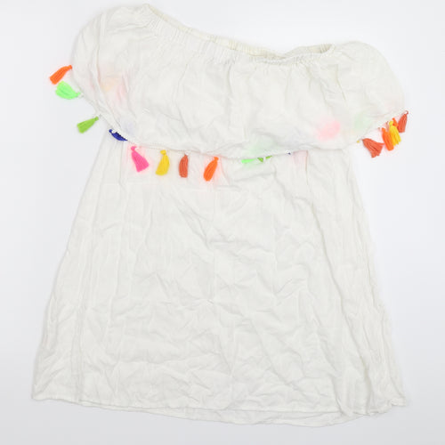 Boohoo Womens White   Basic Blouse Size 8