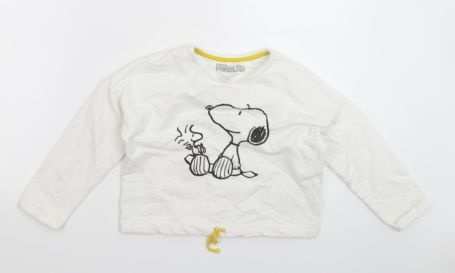 Marks and Spencer Girls White   Pullover Sweatshirt Size 7-8 Years