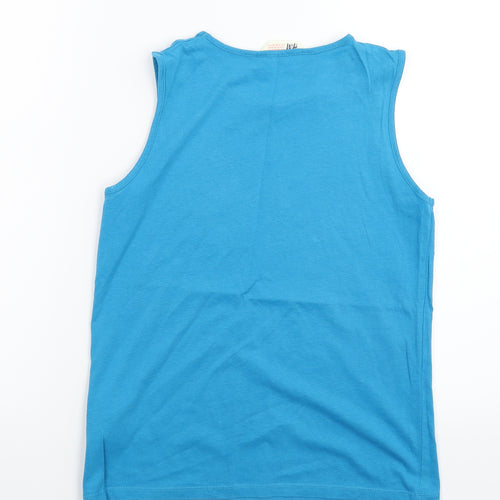 H&M Boys Blue   Basic Tank Size 9-10 Years