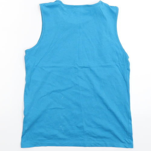 H&M Boys Blue   Basic Tank Size 9-10 Years