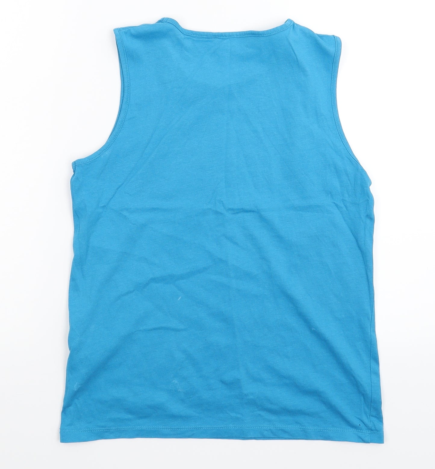 H&M Boys Blue   Basic Tank Size 9-10 Years