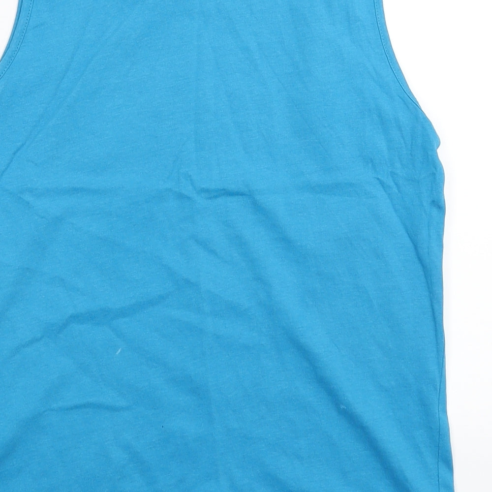 H&M Boys Blue   Basic Tank Size 9-10 Years