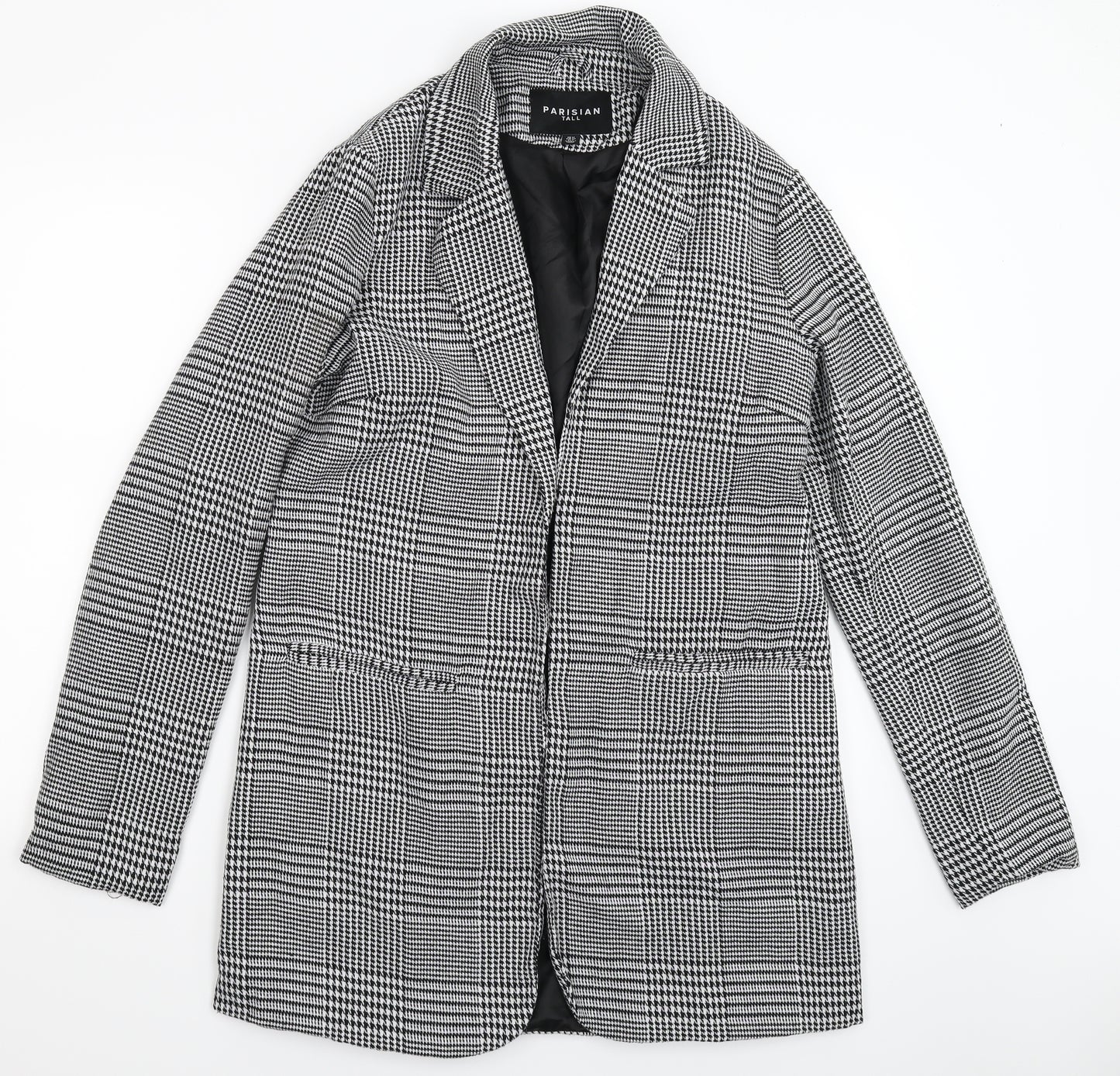 PARISIAN SIGNATURE Womens Multicoloured Houndstooth  Jacket Blazer Size 12
