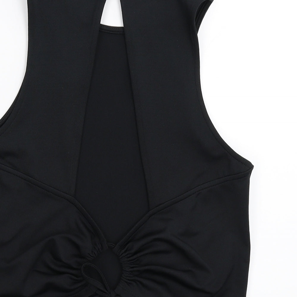 Miss Selfridge Womens Black   Cropped Tank Size 14