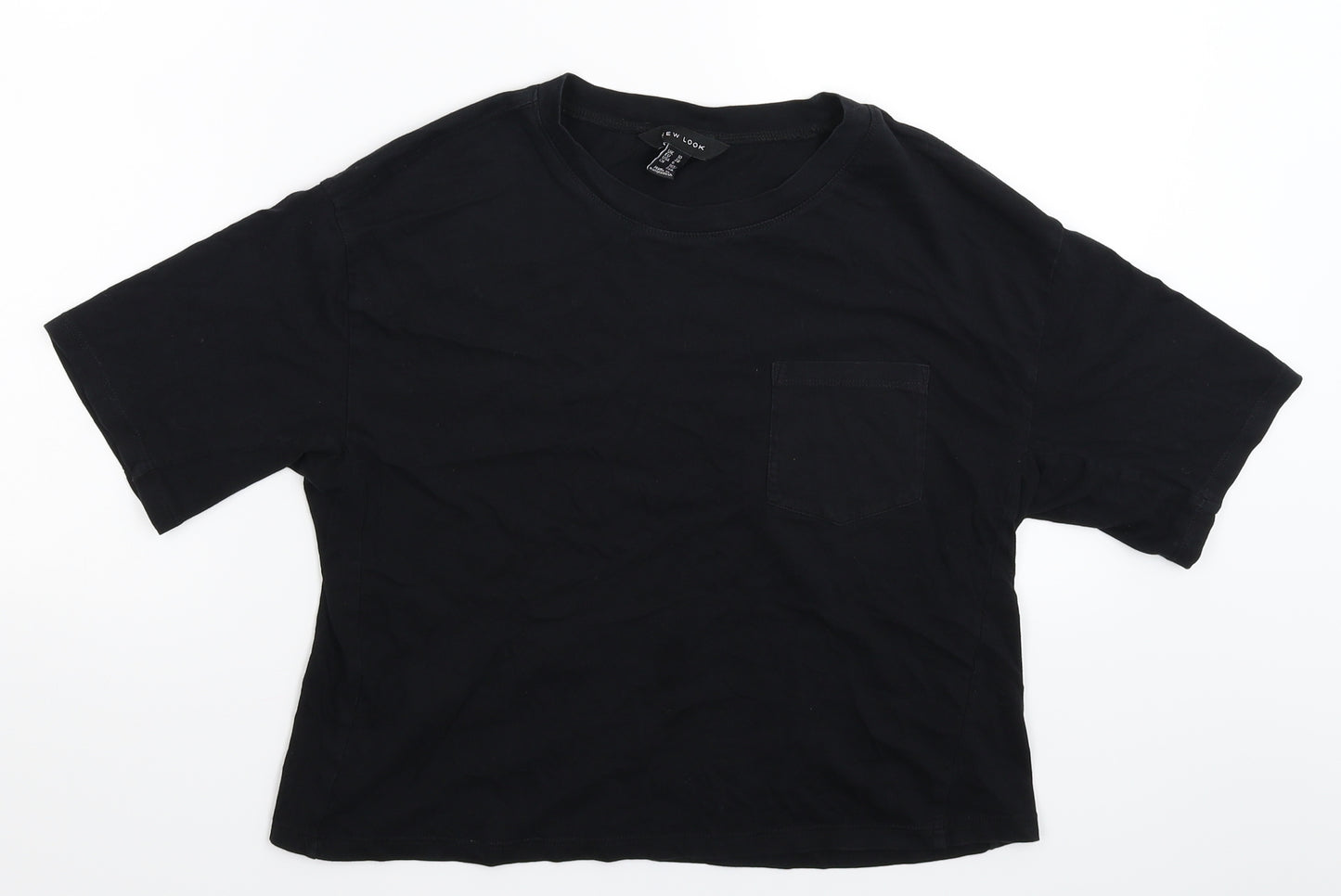 New Look Womens Black   Cropped T-Shirt Size 10