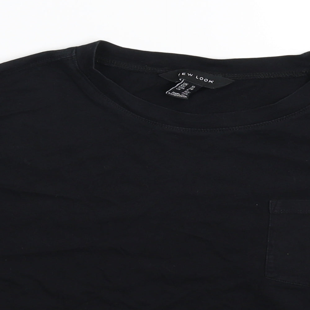 New Look Womens Black   Cropped T-Shirt Size 10