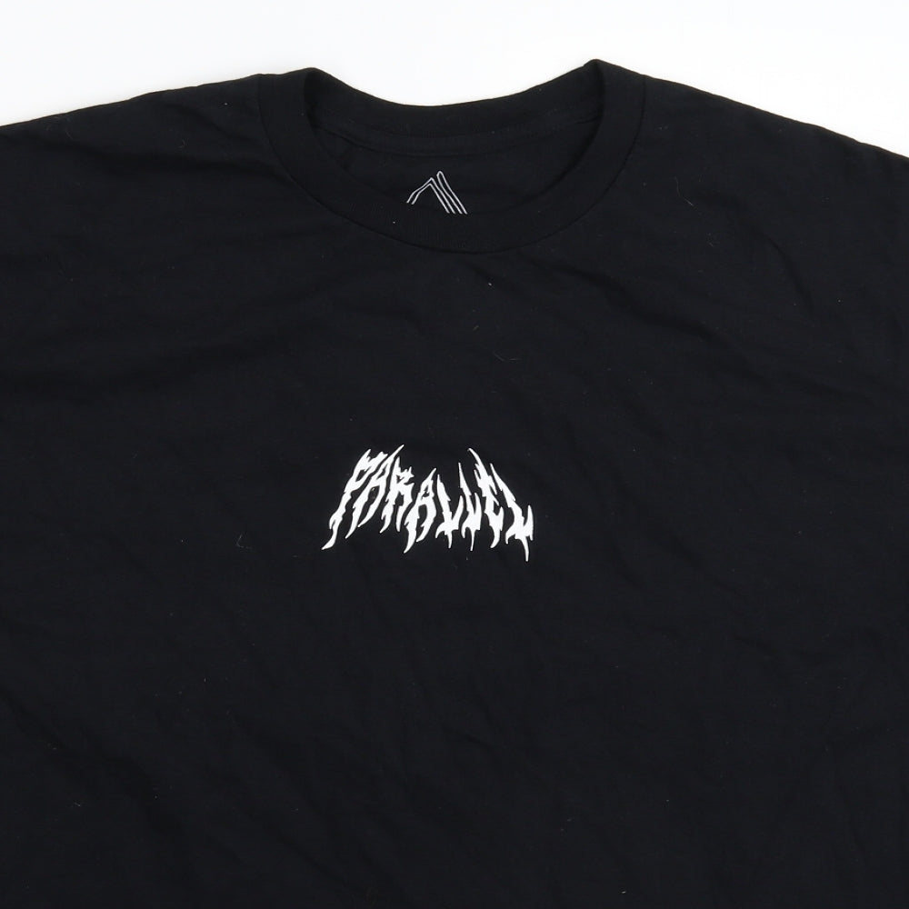 Preworn Mens Black    T-Shirt Size L