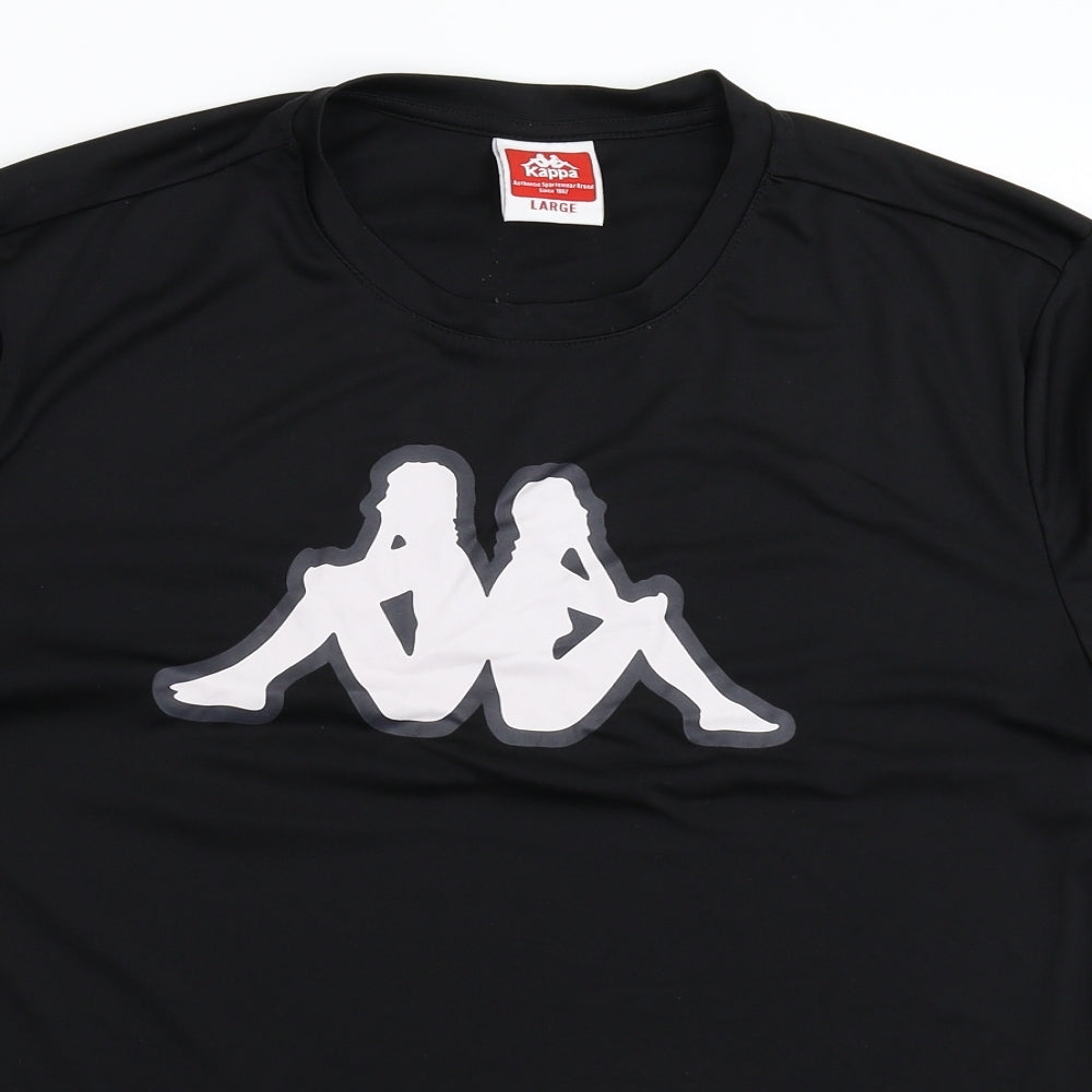 Kappa Mens Black    T-Shirt Size L