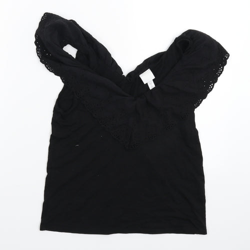 H&M Womens Black   Basic T-Shirt Size XS