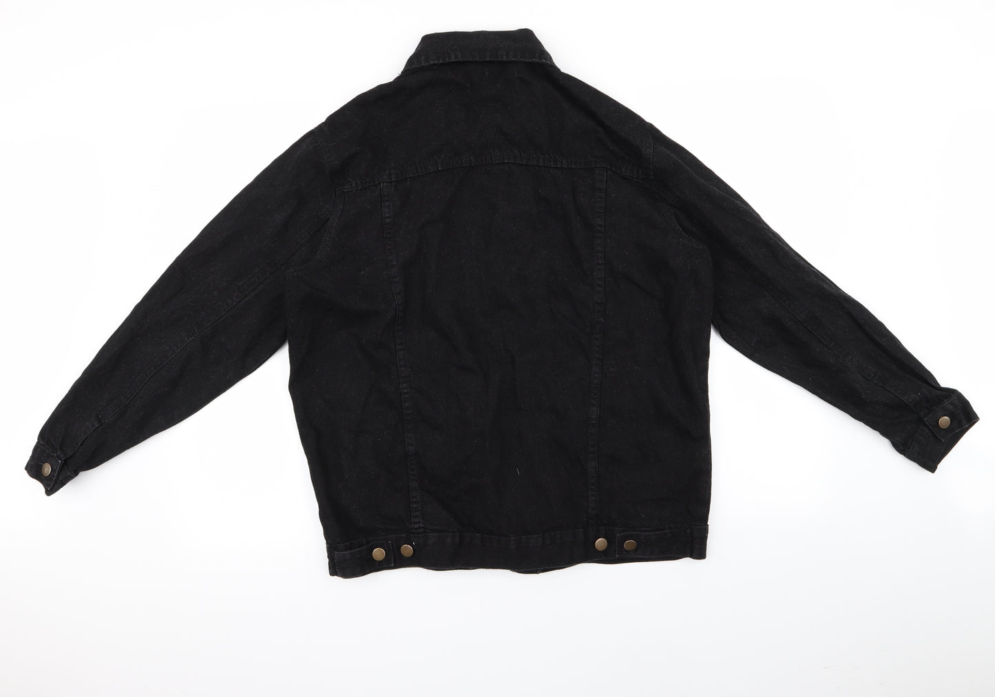 pretty little thnig Womens Black  Denim Biker Jacket Size 8