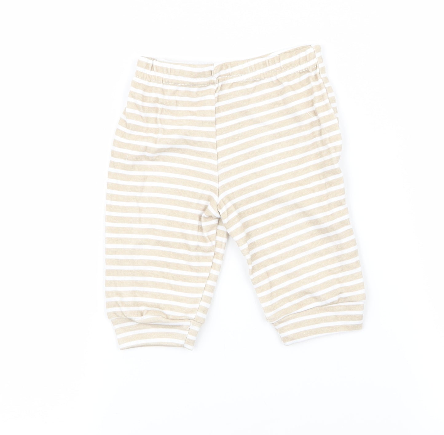 sterling baby   Beige Striped  Capri Trousers Size 3-6 Months