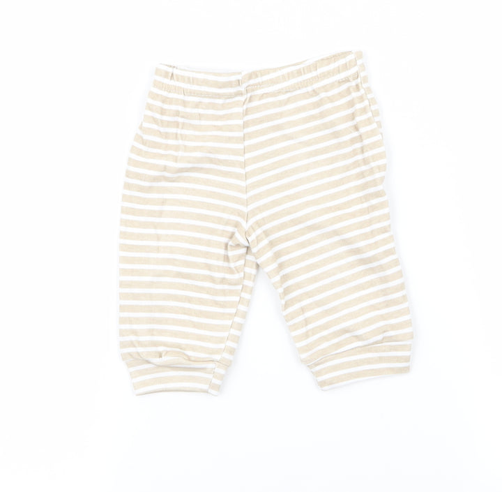 sterling baby Beige Striped Capri Trousers Size 3-6 Months