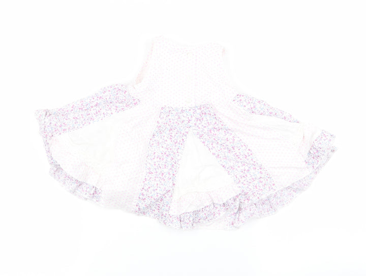 George Girls White Floral  Fit & Flare  Size 3-6 Months