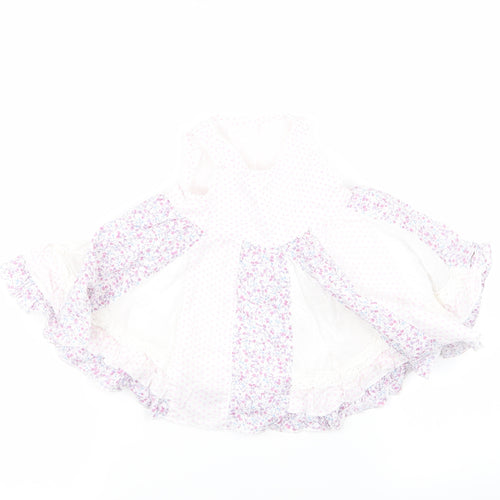 George Girls White Floral  Fit & Flare  Size 3-6 Months