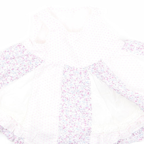 George Girls White Floral  Fit & Flare  Size 3-6 Months