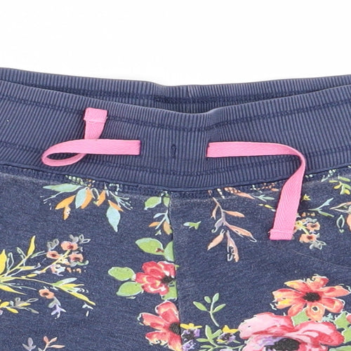 NEXT Girls Blue Floral  Sweat Shorts Size 10 Years