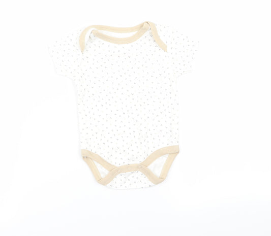 Front view of STERLING BABY Baby White Leotard One-Piece, size 3-6, Months