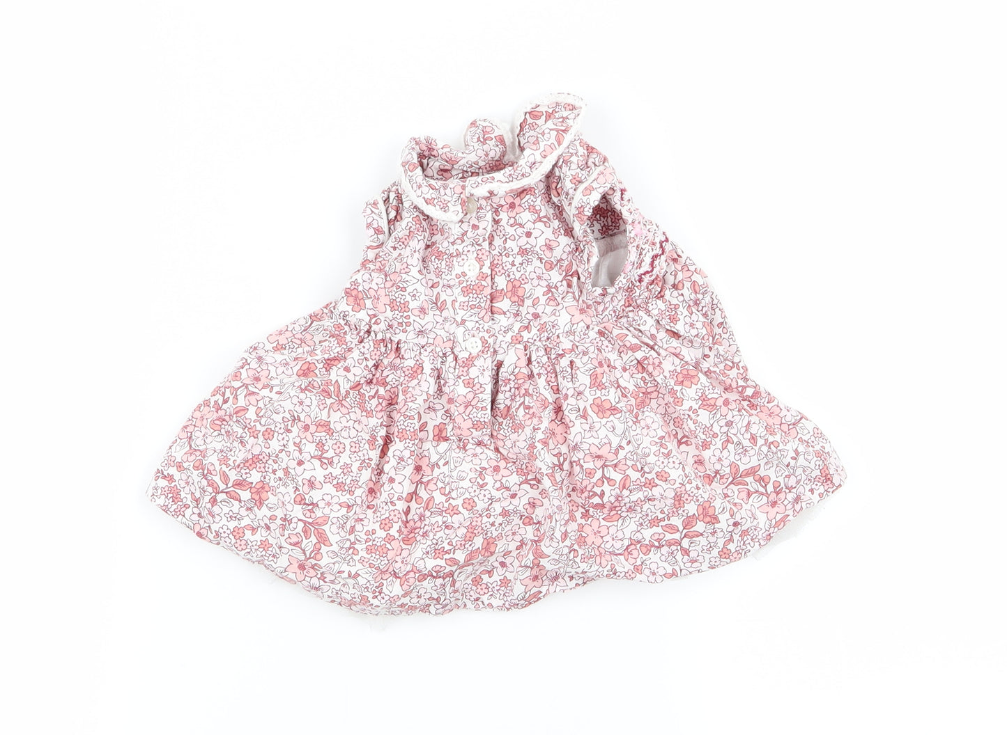 NUTMEG  Girls Pink Floral  Fit & Flare  Size Newborn