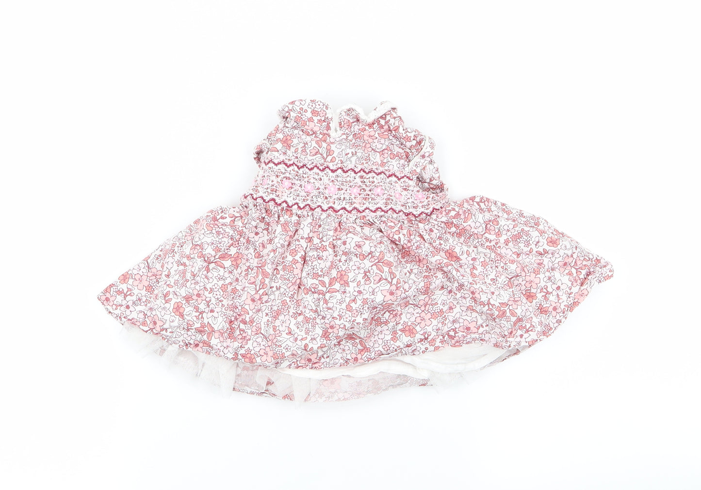 NUTMEG  Girls Pink Floral  Fit & Flare  Size Newborn