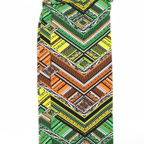 Topshop Womens Green Colourblock  Bodycon  Size 10