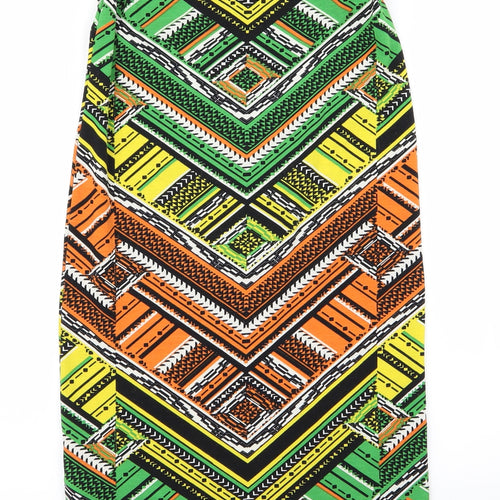 Topshop Womens Green Colourblock  Bodycon  Size 10