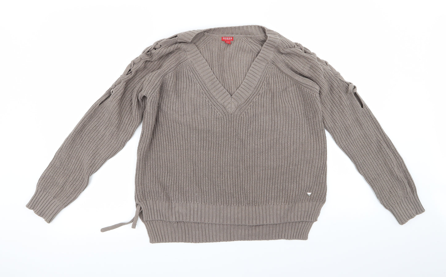 GUESS Mens Brown   Cardigan Jumper Size M