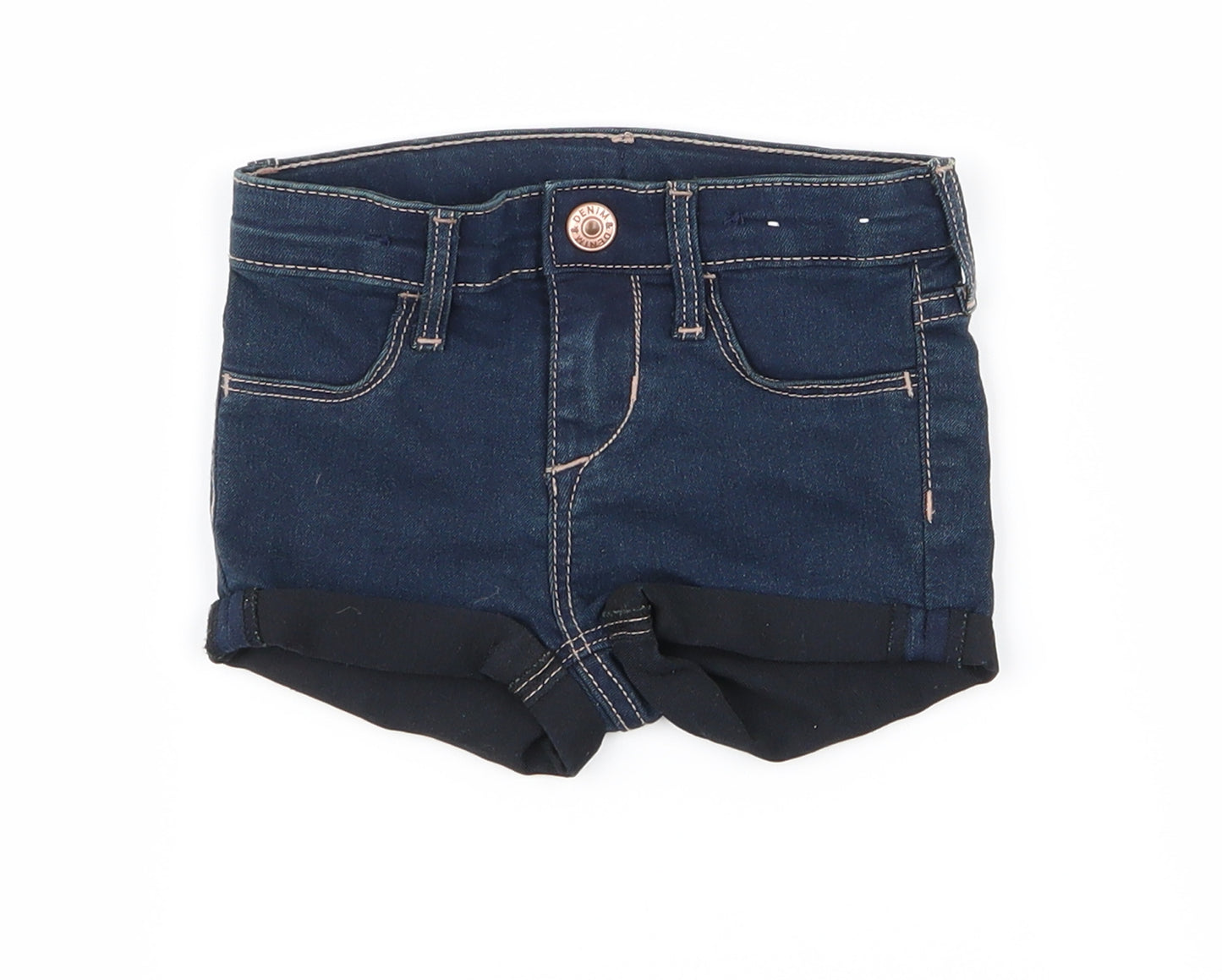 Preworn Girls Blue   Pedal Pusher Jeans Size 12-18 Months