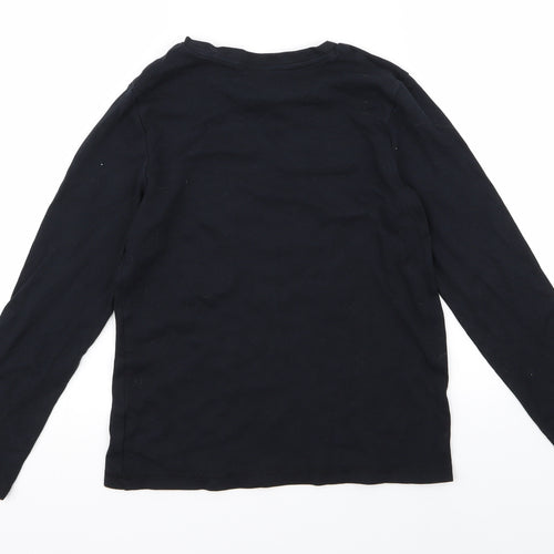 George Girls Black   Top Pyjama Top Size 12 Years  - cosy
