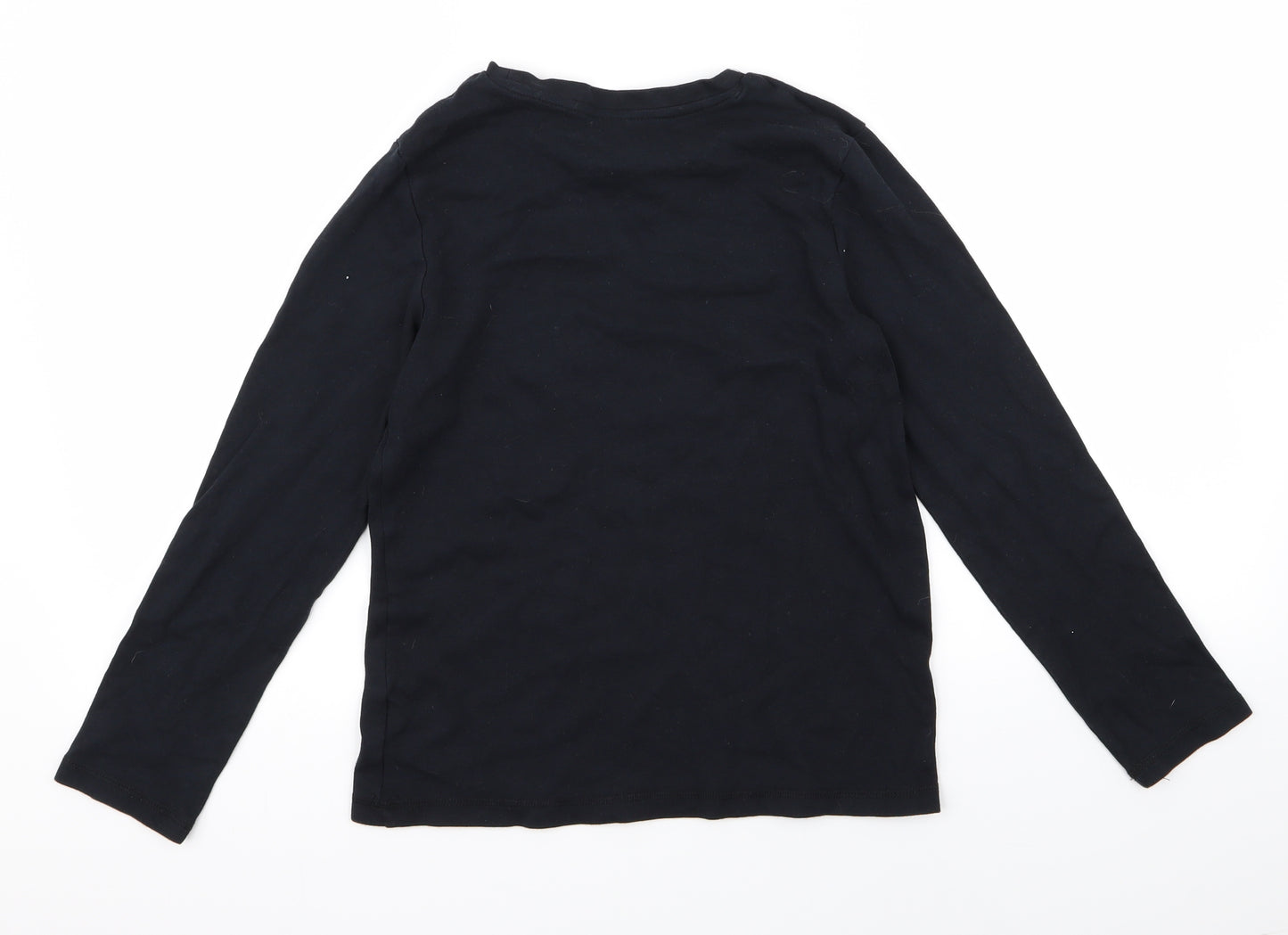 George Girls Black   Top Pyjama Top Size 12 Years  - cosy
