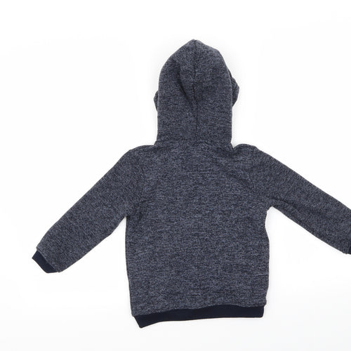 so cute Boys Blue   Full Zip Hoodie Size 5 Years  - Bear