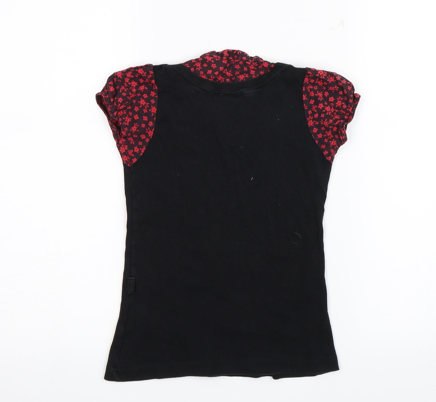 Miss Evie Girls Black   Basic Blouse Size 6-7 Years