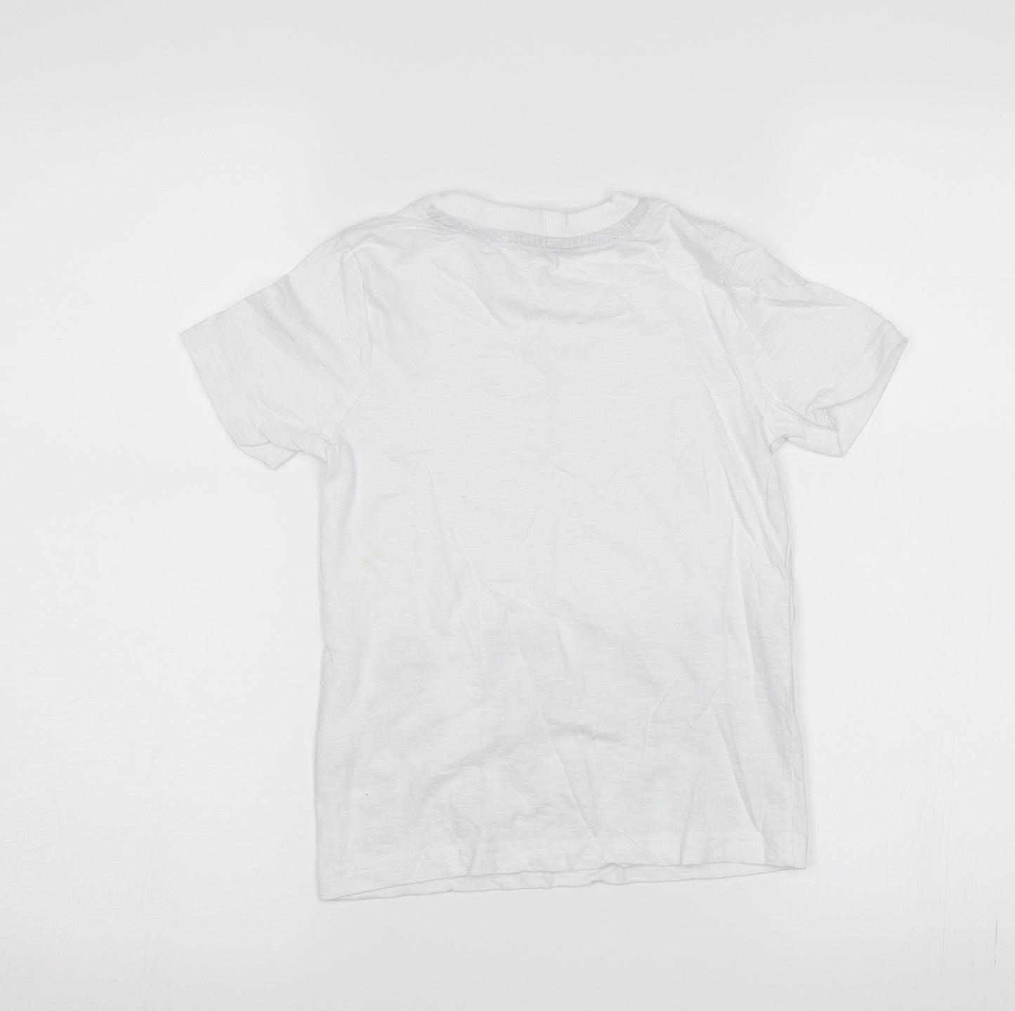 George Boys White   Basic T-Shirt Size 5-6 Years  - Kind and Awesome