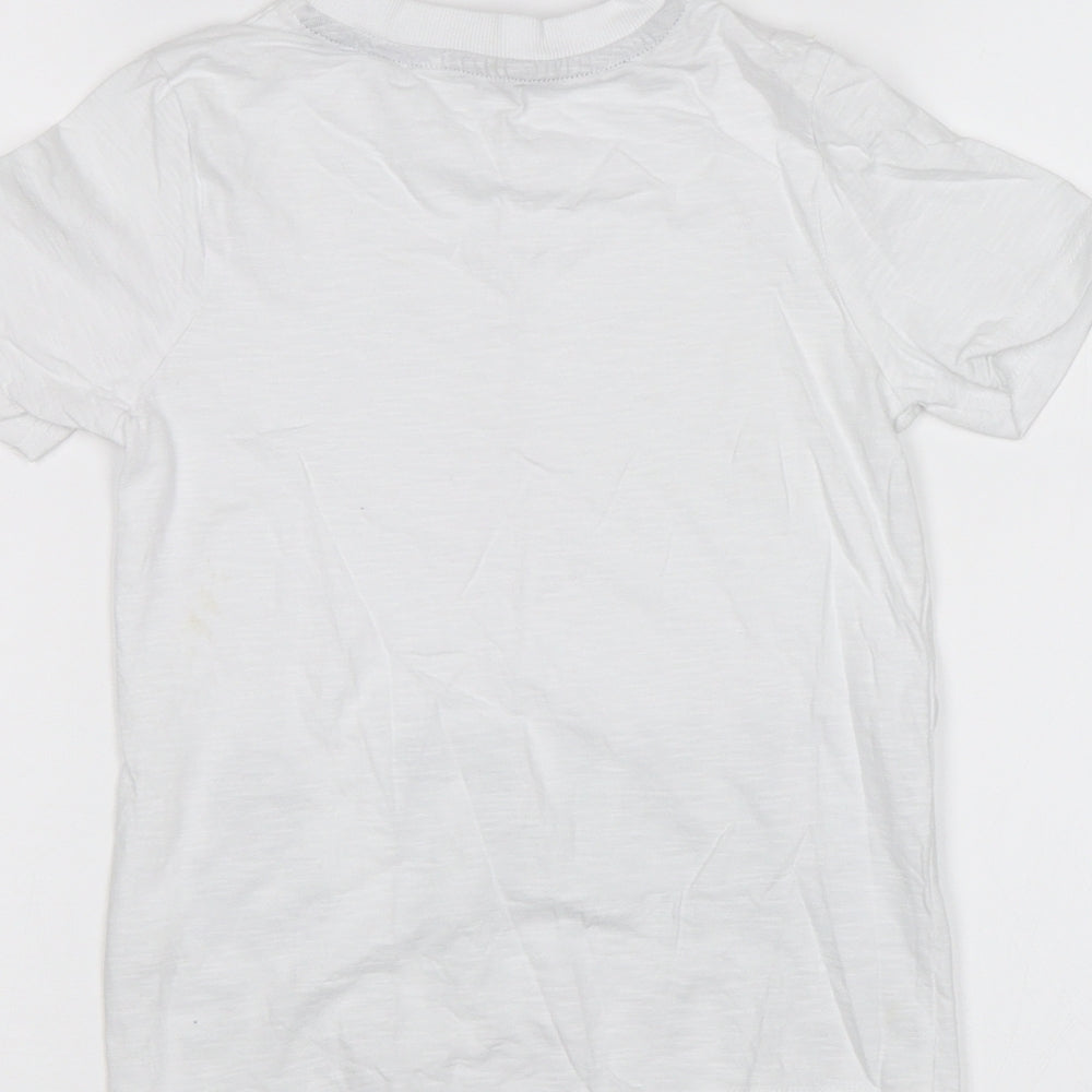 George Boys White   Basic T-Shirt Size 5-6 Years  - Kind and Awesome