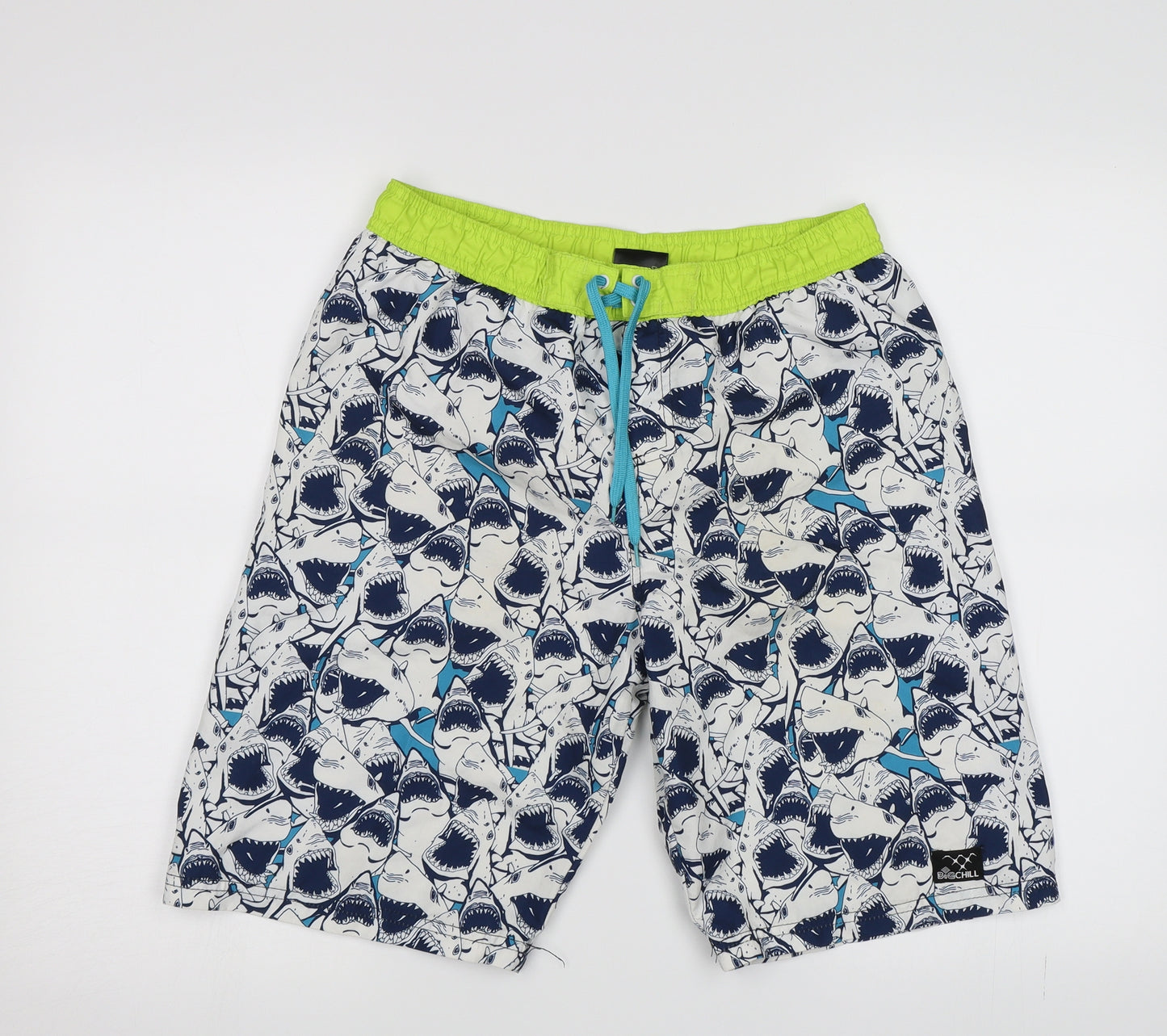 Big Chill Womens Blue   Sweat Shorts Size 14 - Sharks