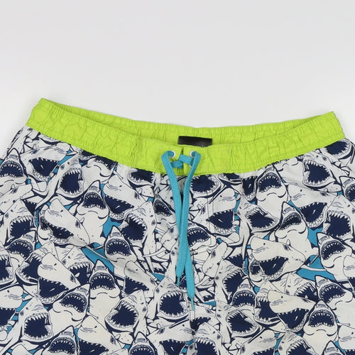 Big Chill Womens Blue   Sweat Shorts Size 14 - Sharks