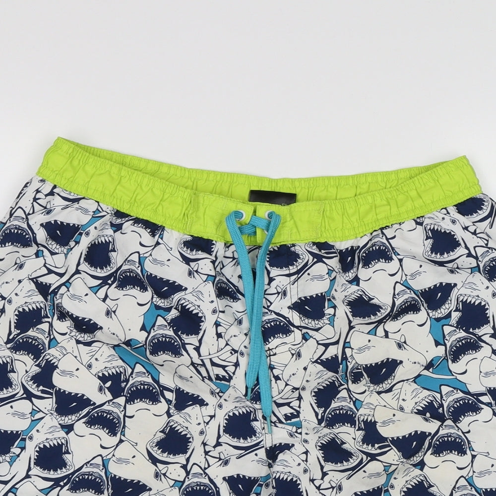 Big Chill Womens Blue   Sweat Shorts Size 14 - Sharks