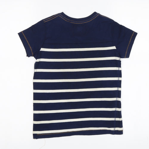 NEXT Boys Blue Striped  Basic T-Shirt Size 7 Years
