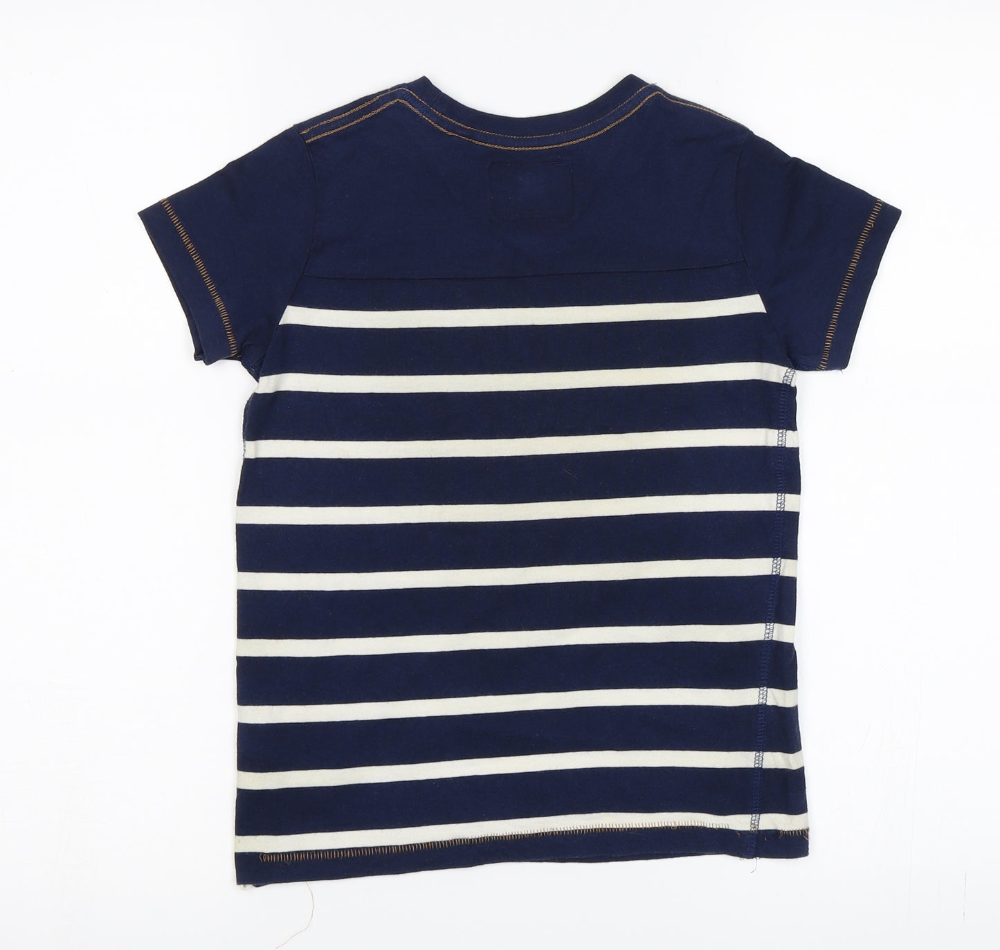 NEXT Boys Blue Striped  Basic T-Shirt Size 7 Years