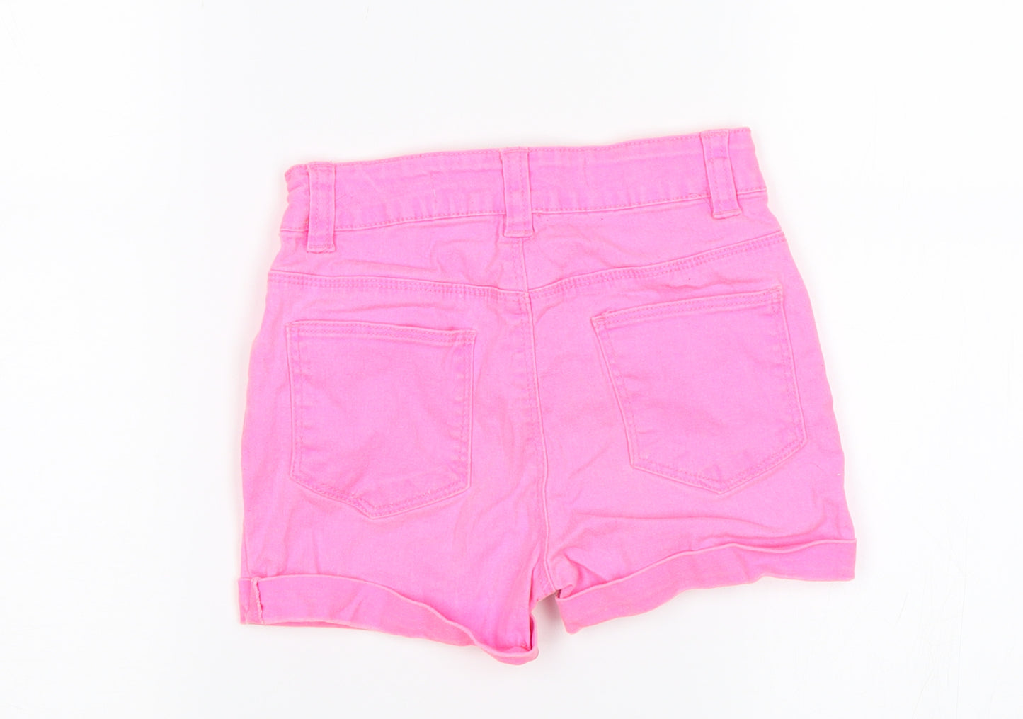 Denim & Co. Girls Pink   Cut-Off Shorts Size 7-8 Years