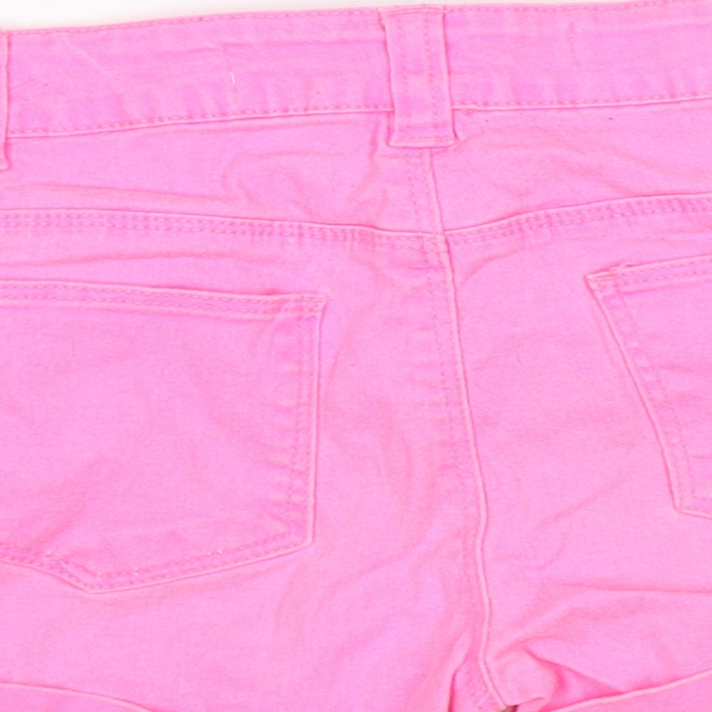 Denim & Co. Girls Pink   Cut-Off Shorts Size 7-8 Years