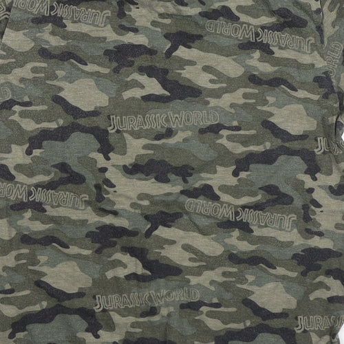 Primark Boys Green Camouflage  Basic T-Shirt Size 8-9 Years  - Jurassic World