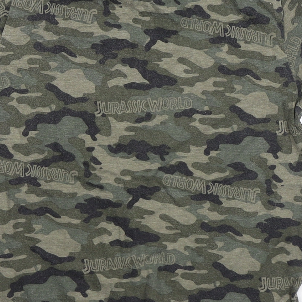 Primark Boys Green Camouflage  Basic T-Shirt Size 8-9 Years  - Jurassic World