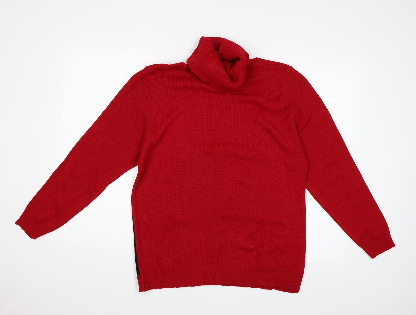 First Catch Womens Red Striped  Pullover Jumper Size L