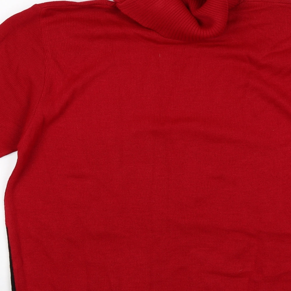 First Catch Womens Red Striped  Pullover Jumper Size L