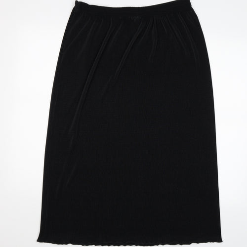 Preworn Womens Black   Swing Skirt Size 18