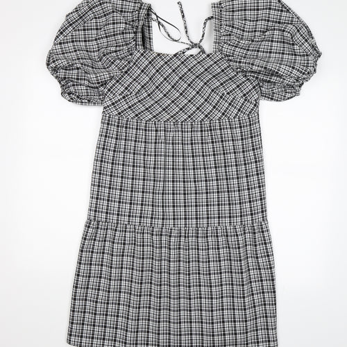 Papaya Womens Black Check  Shift  Size 8