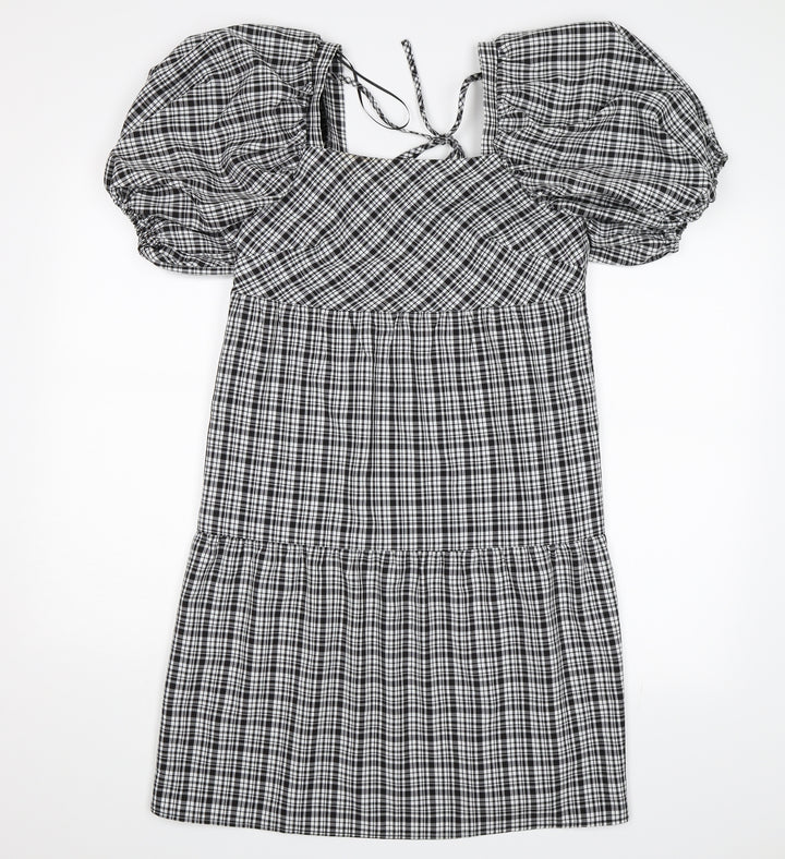 Papaya Womens Black Check  Shift  Size 8