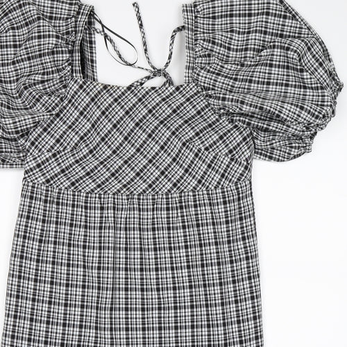 Papaya Womens Black Check  Shift  Size 8