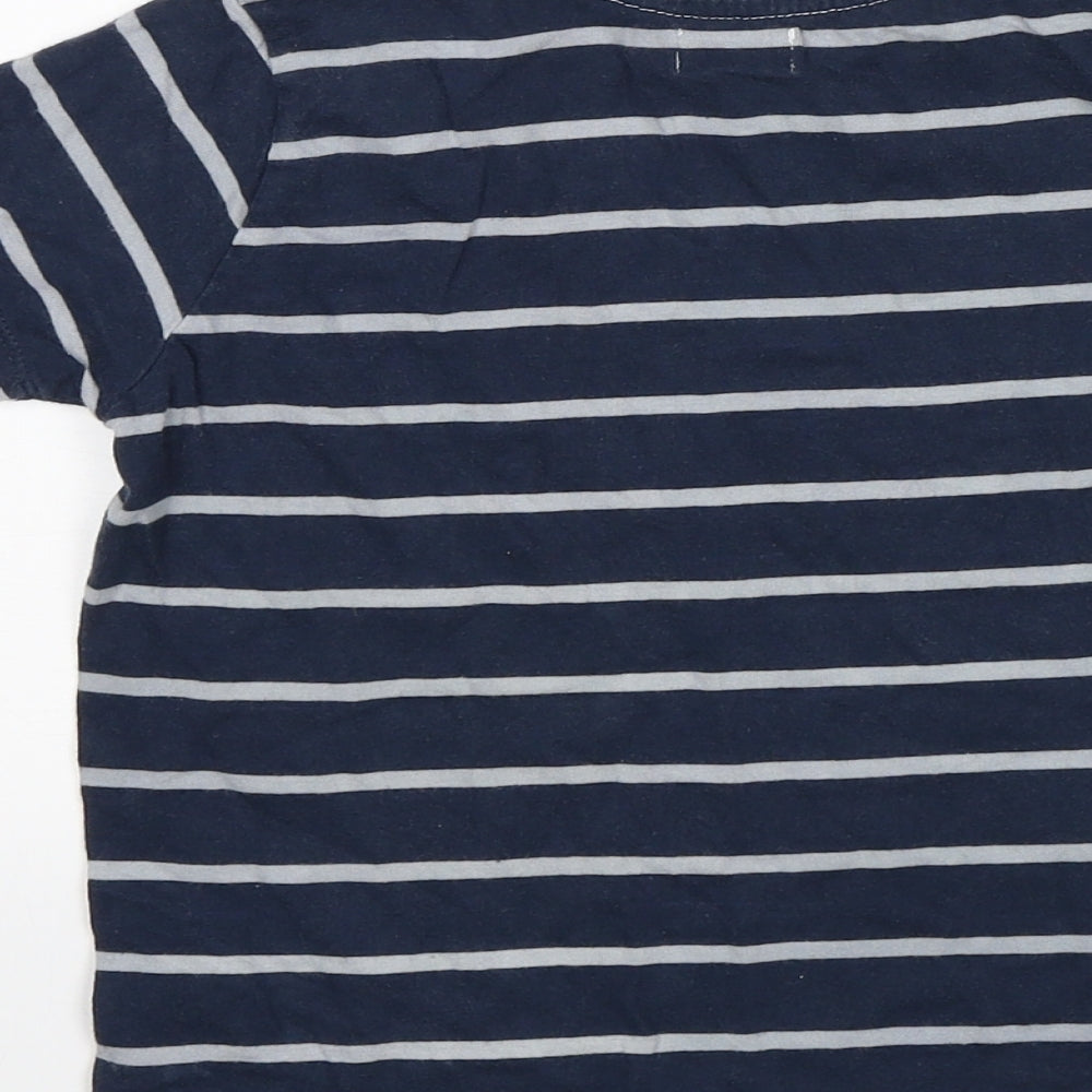 F&F Boys Blue Striped  Basic T-Shirt Size 5-6 Years